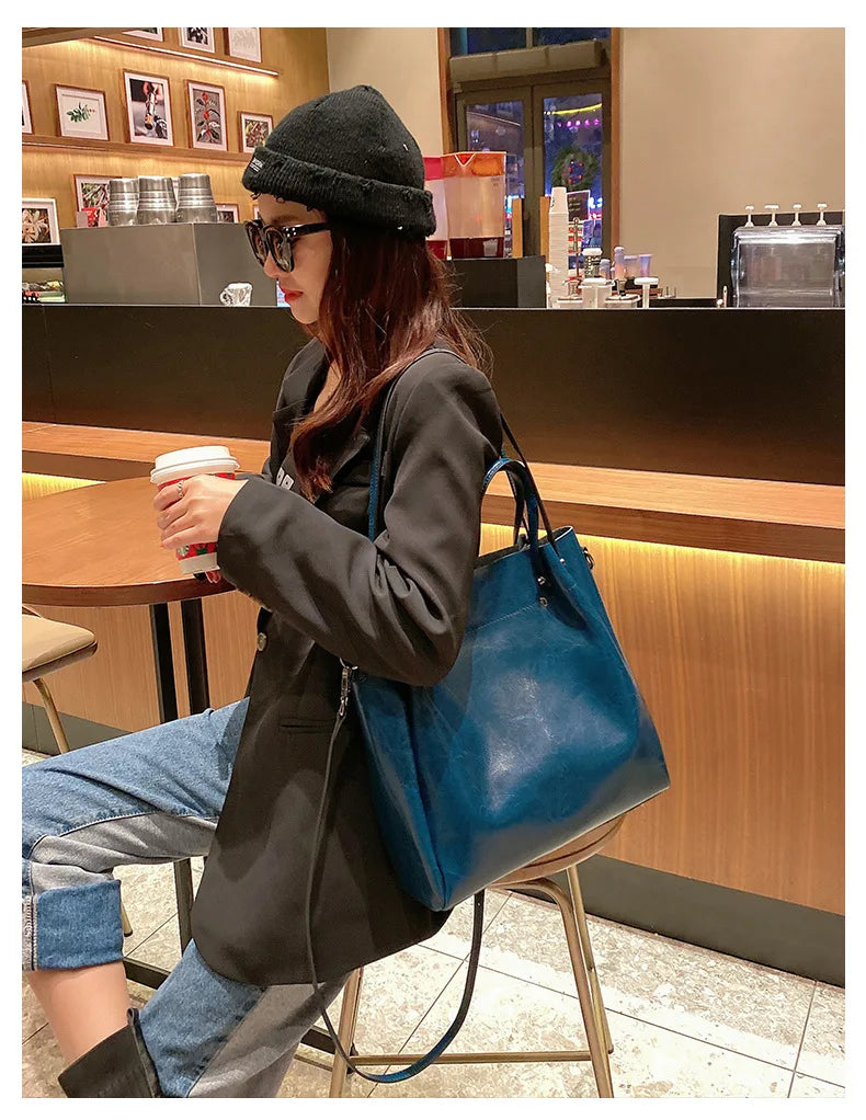 Boutique Premium Edition (for Exclusive Collection)
Luxury 100% Cowhide Leather Shoulder Bag for Women – Large-Capacity Tote & Crossbody Commuter Handbag | HollandLuxeGlobal.com Exclusive