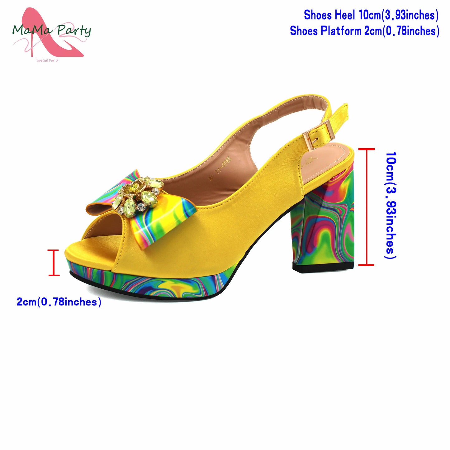 2024 Exclusive Italian Women’s Shoes & Matching Bag – Super High Heel Yellow Sandals for Elegant African Wedding & Party Style | HollandLuxeGlobal.com