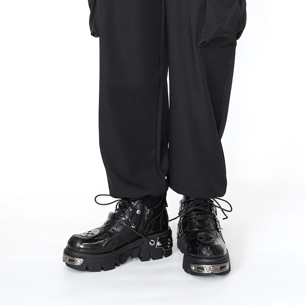 Men & Women Vintage Rock Shoes 2024 – Dark Punk Leather Retro Boots with Metal Details, Unisex Platform Design | HollandLuxeGlobal.com Exclusive Collector’s Item