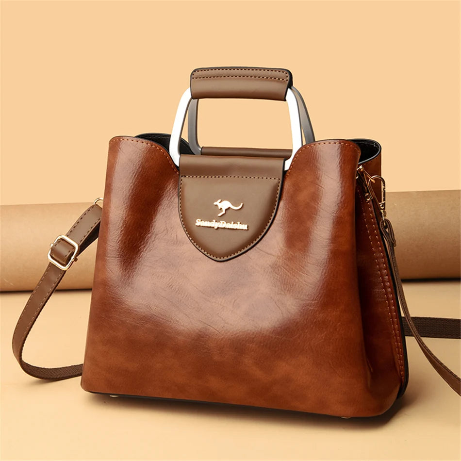 Step into timeless elegance with this Genuine Brand Leather Tote Bag, a luxury designer handbag crafted from high-quality leather. Perfect as a ladies crossbody or handbag, designed for women who appreciate quality
