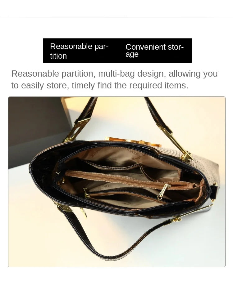 Add a touch of elegance to your style with this Women’s Crocodile Pattern Tote Bag, crafted from luxury microfiber leather in a stunning gradient color finish. Spacious, stylish, and versatile