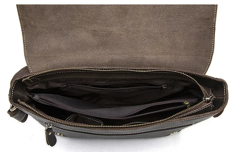 Men’s High-Quality Genuine Leather Shoulder Bag – Cowhide Crossbody Work & Messenger Bag for Daily Business and Casual Elegance | HollandLuxeGlobal.com Exclusive Collector’s Item