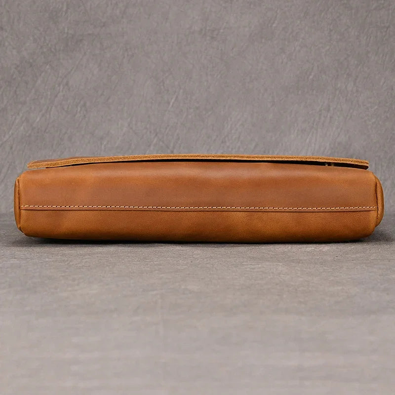 Men’s High-Quality Genuine Leather Shoulder Bag – Cowhide Crossbody Work & Messenger Bag for Daily Business and Casual Elegance | HollandLuxeGlobal.com Exclusive Collector’s Item