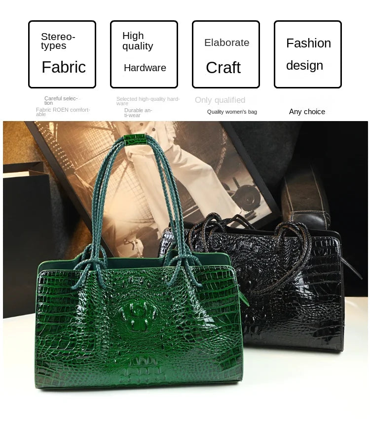 Boutique Premium Edition (for Exclusive Collection)
Red Crocodile Pattern Luxury Genuine Leather Tote Bag for Women – Designer Handbag for Travel & Daily Elegance | HollandLuxeGlobal.com Exclusive