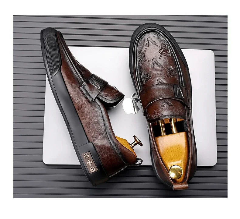 Designer British Style Men’s Luxury Leather Loafers | Soft Sole Fashion Casual & Dress Shoes for Spring and Summer | HollandLuxeGlobal.com Exclusive Collector’s Item
