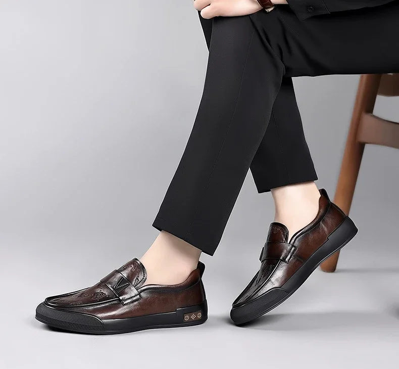 Designer British Style Men’s Luxury Leather Loafers | Soft Sole Fashion Casual & Dress Shoes for Spring and Summer | HollandLuxeGlobal.com Exclusive Collector’s Item