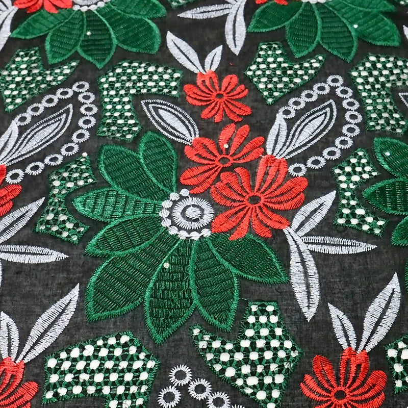 New Arrival – High Quality Swiss Voile Lace in Switzerland, Nigerian Embroidered Cotton Lace Fabric with Stones for Bridal and Prom Dresses | HollandLuxeGlobal.com Exclusive Collector’s Item