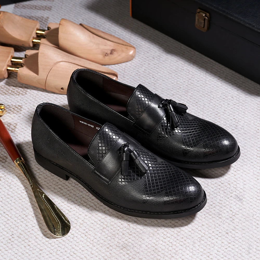 Boutique Premium Feel (for Exclusive Collection)
Italian Handmade Genuine Leather Tassel Loafers for Men – Luxury Slip-On Dress Shoes for Business, Weddings & Casual Elegance | HollandLuxeGlobal.com Exclusive