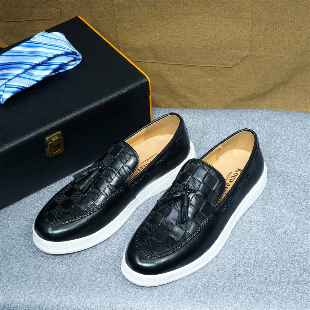 Boutique Premium Edition (for Exclusive Collection)
Italian Luxury Men’s Tassel Loafers – Genuine Leather Slip-On Dress & Casual Shoes in Classic Blue, Black & Red | HollandLuxeGlobal.com Exclusive