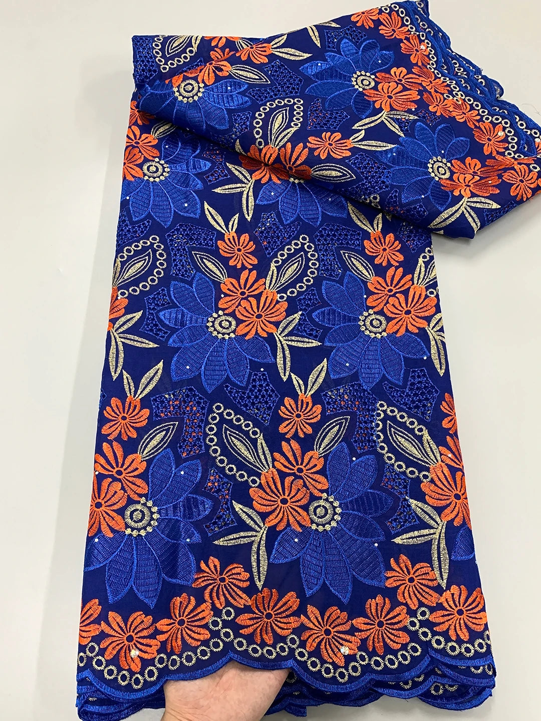 New Arrival – High Quality Swiss Voile Lace in Switzerland, Nigerian Embroidered Cotton Lace Fabric with Stones for Bridal and Prom Dresses | HollandLuxeGlobal.com Exclusive Collector’s Item