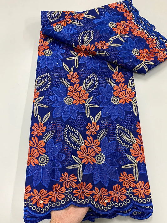 New Arrival – High Quality Swiss Voile Lace in Switzerland, Nigerian Embroidered Cotton Lace Fabric with Stones for Bridal and Prom Dresses | HollandLuxeGlobal.com Exclusive Collector’s Item