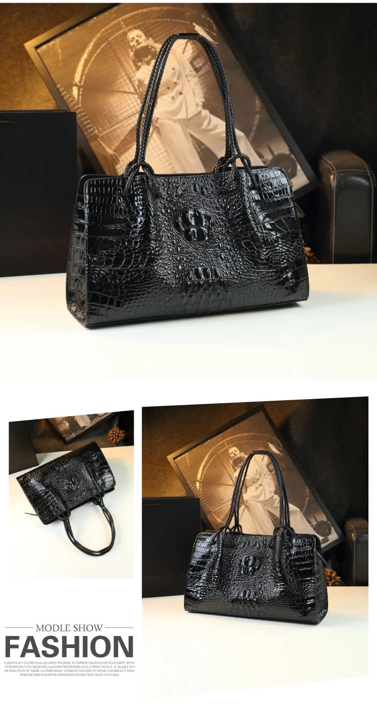 Boutique Premium Edition (for Exclusive Collection)
Red Crocodile Pattern Luxury Genuine Leather Tote Bag for Women – Designer Handbag for Travel & Daily Elegance | HollandLuxeGlobal.com Exclusive