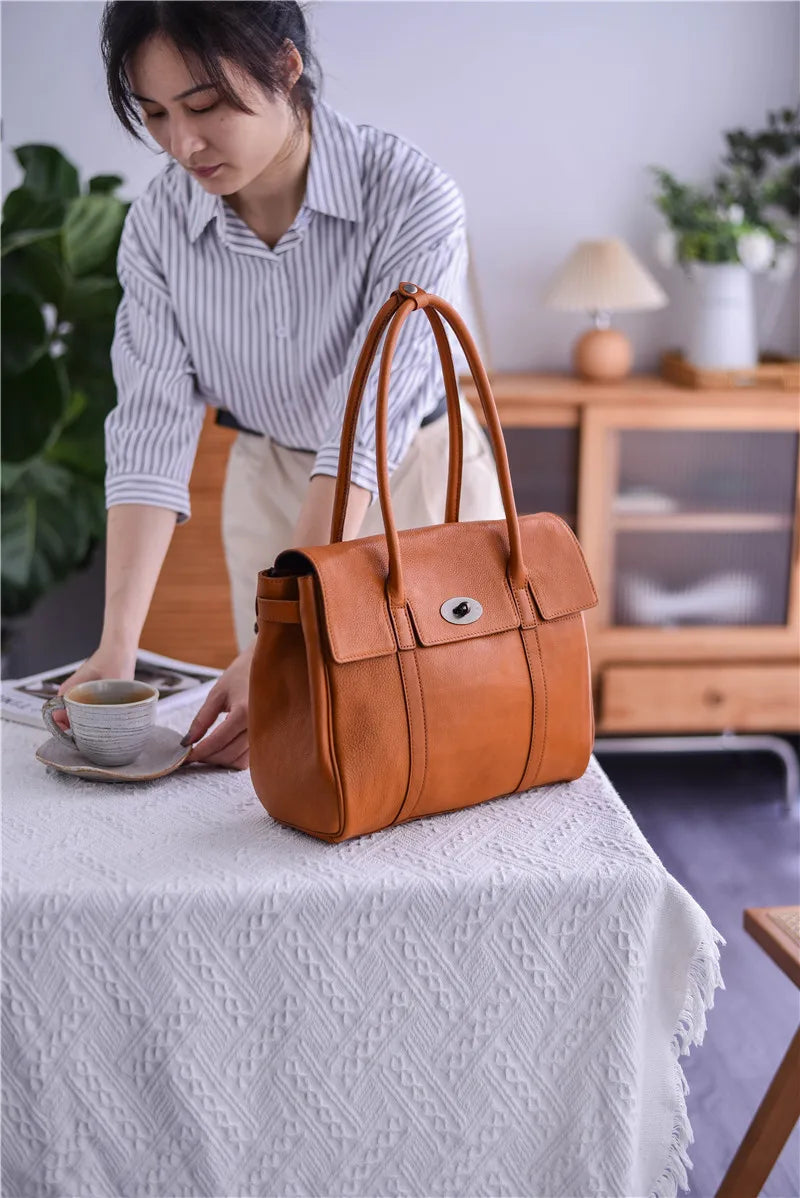 Business Casual Designer Handmade Genuine Leather Women’s Shoulder Bag – Real Cowhide Fashion Handbag for Work, Travel & Everyday Luxury | HollandLuxeGlobal.com Exclusive Collector’s Item