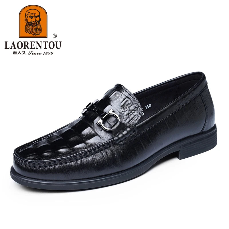 Option 2 – Premium Boutique Feel (for your Exclusive Collection)
LAORENTOU Handmade Crocodile Pattern Leather Loafers for Men – Breathable Business & Casual Slip-On Comfort | HollandLuxeGlobal.com Exclusive
