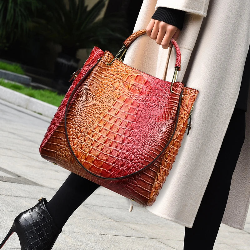 Boutique Premium Edition (for Exclusive Collection)
Luxury Crocodile Skin Leather Handbag for Women – Large-Capacity Designer Shoulder Tote | HollandLuxeGlobal.com Exclusive