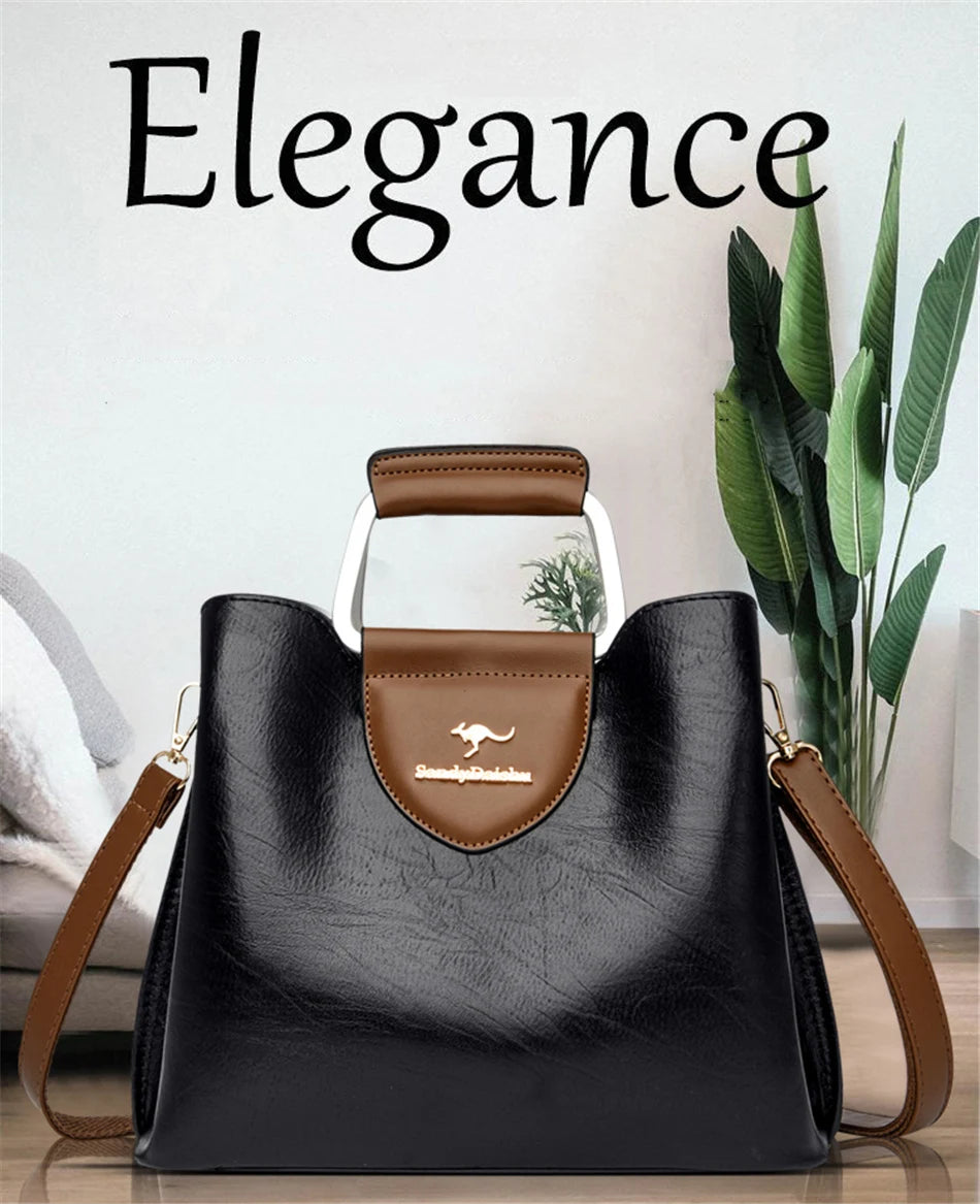 Step into timeless elegance with this Genuine Brand Leather Tote Bag, a luxury designer handbag crafted from high-quality leather. Perfect as a ladies crossbody or handbag, designed for women who appreciate quality