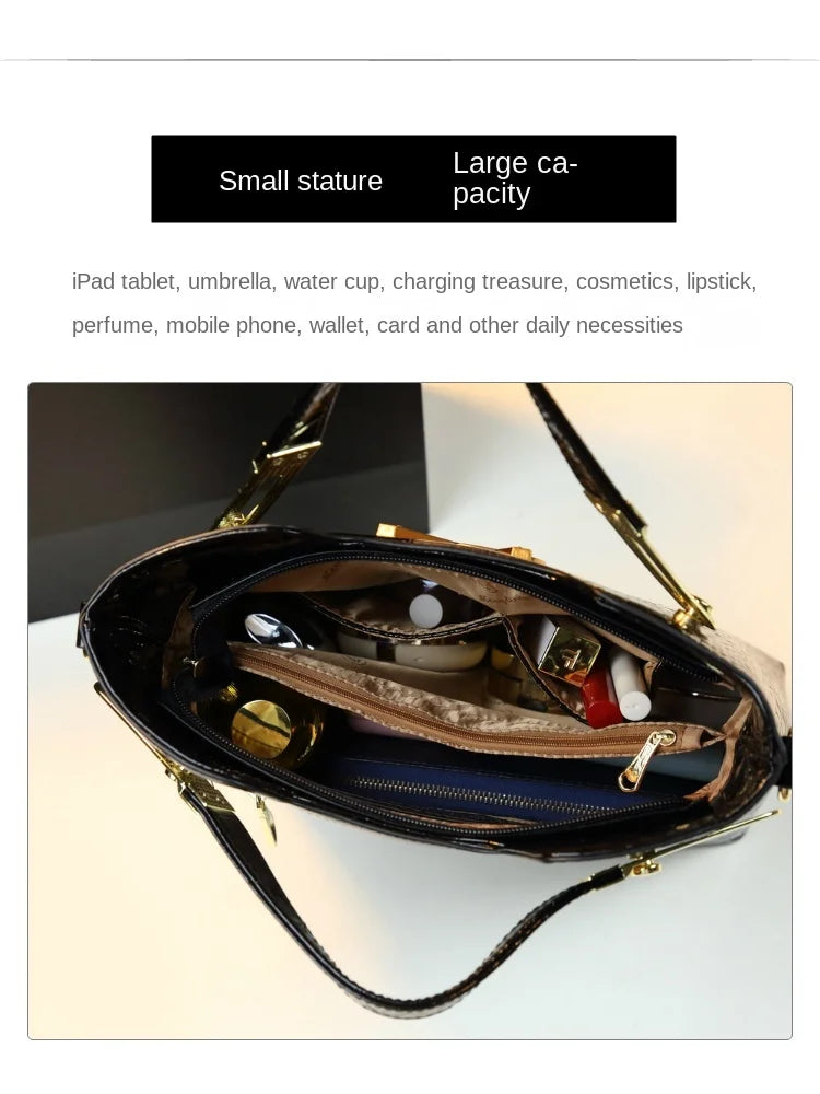 Add a touch of elegance to your style with this Women’s Crocodile Pattern Tote Bag, crafted from luxury microfiber leather in a stunning gradient color finish. Spacious, stylish, and versatile