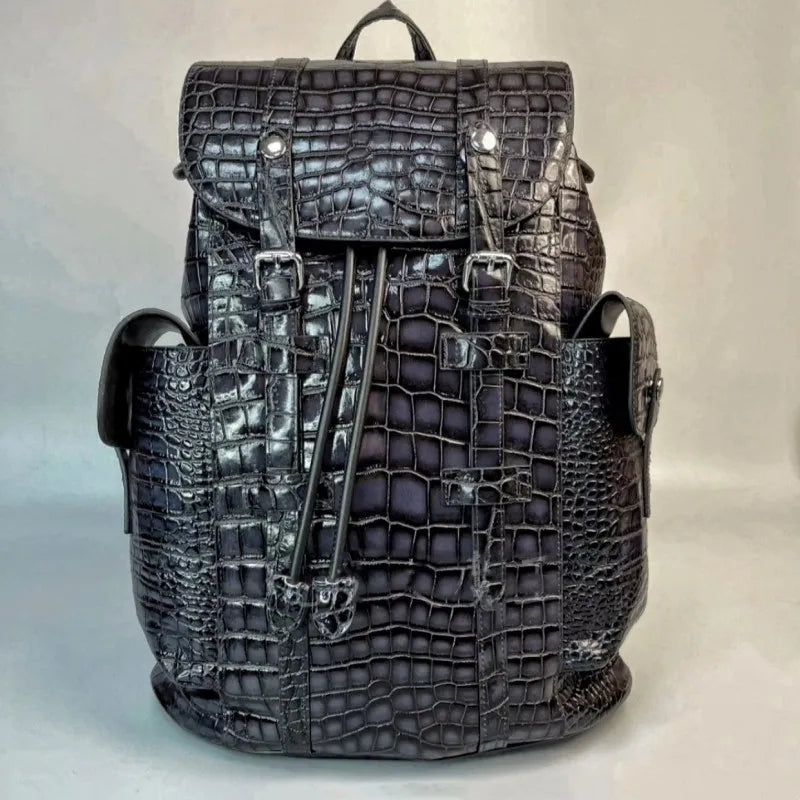 Genuine Crocodile Skin Backpack – Premium Designer Vintage Edition

Crafted from rare, authentic crocodile skin, this backpack is more than a bag — it’s a collector’s masterpiece. With its natural, one-of-a-kind scale