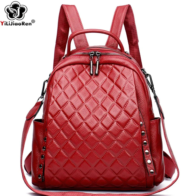 Stay stylish and organized with this Luxury Designer Plaid Shoulder Bag & Backpack, crafted for women and teenage girls. Featuring a large-capacity design and elegant plaid pattern — perfect for school, travel, or daily use