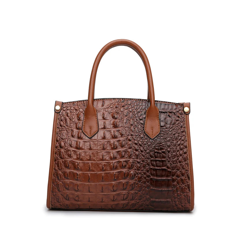 Women’s Large Top-Handle Vintage Crocodile Designer Shoulder Bag – Premium Quality Leather Crossbody & Messenger Handbag | HollandLuxeGlobal.com Exclusive Collector’s Item