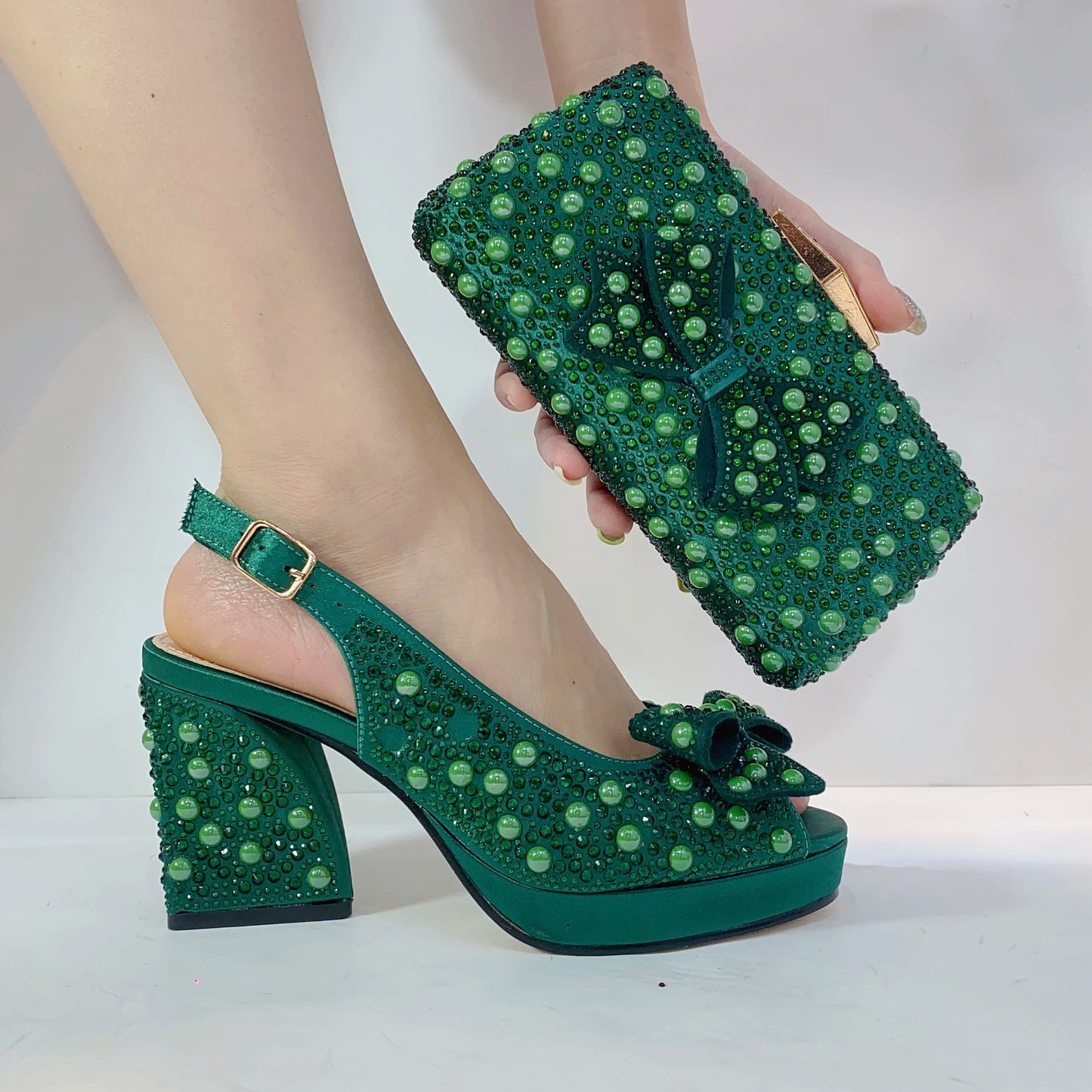 Luxury Italian Rhinestone Party Shoes & Matching Bag Set – Elegant Wine Women’s Dressy Pumps with Heels and Purse to Match | HollandLuxeGlobal.com Exclusive Collector’s Item