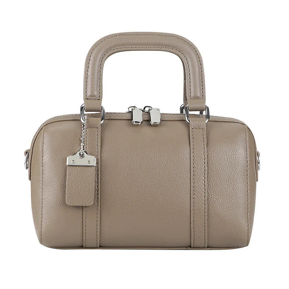 2025 Trend Luxury Designer Retro Handbag for Women – Genuine Leather Double-Zipper Top-Handle Shoulder & Crossbody Bag | HollandLuxeGlobal.com Exclusive Collector’s Item