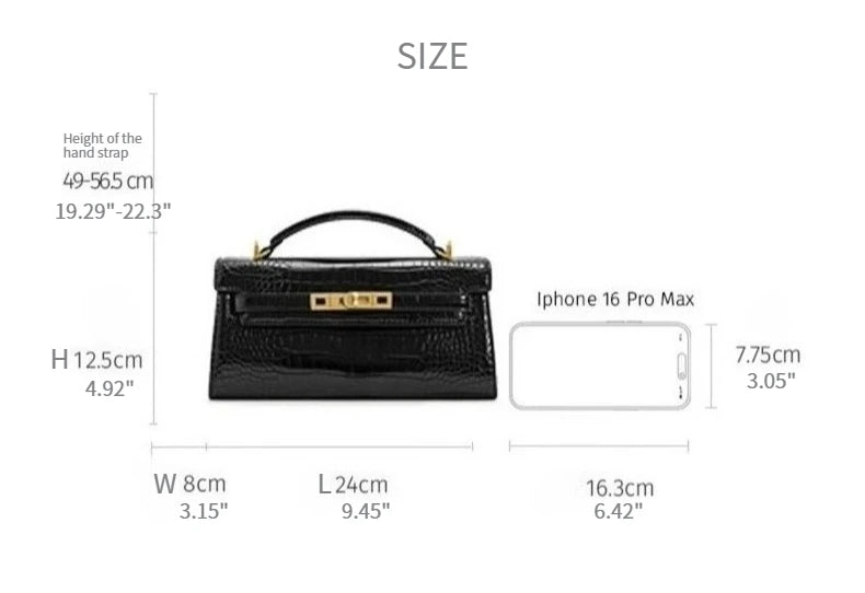 Top Handle Crocodile Embossed Genuine Leather Tote Bag – Luxury Designer Shoulder & Crossbody Handbag for Women | HollandLuxeGlobal.com Exclusive Collector’s Item