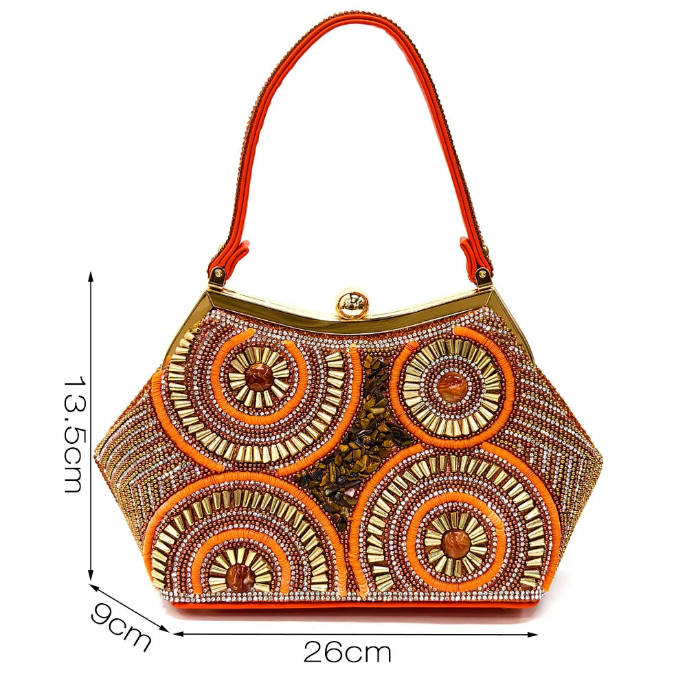 HollandLuxeGlobal.com Exclusive Premium Collectors Item – Elegant Italian Design Women’s Party Shoes with Matching Handbag, Stylish Heels & Bag Set for African Weddings & Special