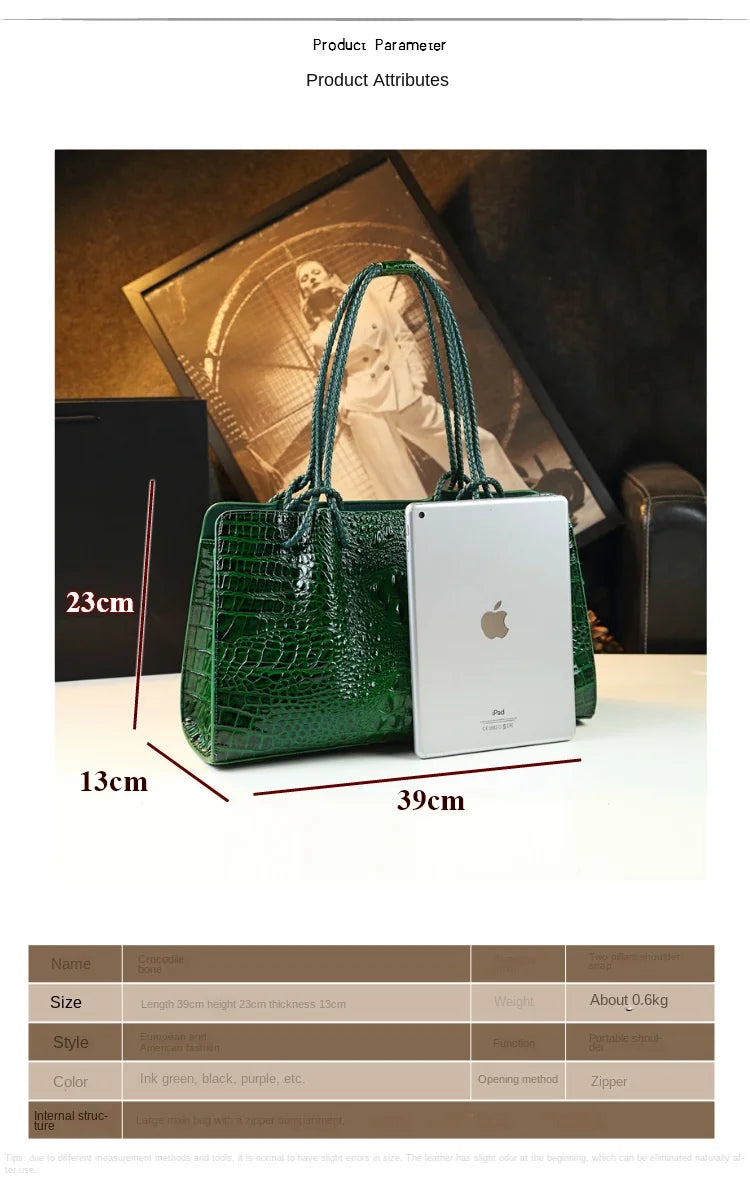 Boutique Premium Edition (for Exclusive Collection)
Red Crocodile Pattern Luxury Genuine Leather Tote Bag for Women – Designer Handbag for Travel & Daily Elegance | HollandLuxeGlobal.com Exclusive