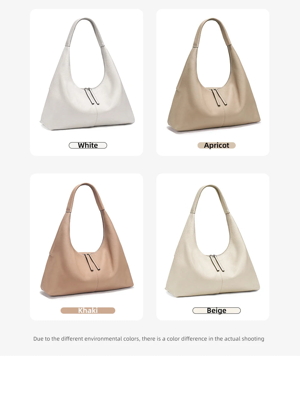 Stay stylish and organized with the Zency Large-Capacity Tote Bag, crafted from 100% genuine leather. A soft and elegant hobo-style handbag perfect for work, shopping, or winter outings — ideal for modern women