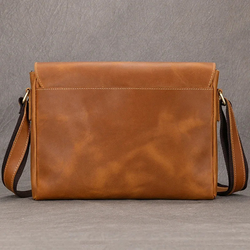 Men’s High-Quality Genuine Leather Shoulder Bag – Cowhide Crossbody Work & Messenger Bag for Daily Business and Casual Elegance | HollandLuxeGlobal.com Exclusive Collector’s Item