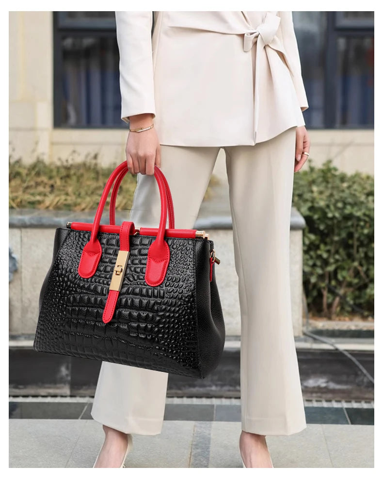 Elevate your everyday look with this New Crocodile Pattern Women’s Handbag, crafted from luxury cowhide leather. Fashionable, trendy, and spacious — the perfect commuter shoulder bag for modern women.

hollandluxeglobal.c