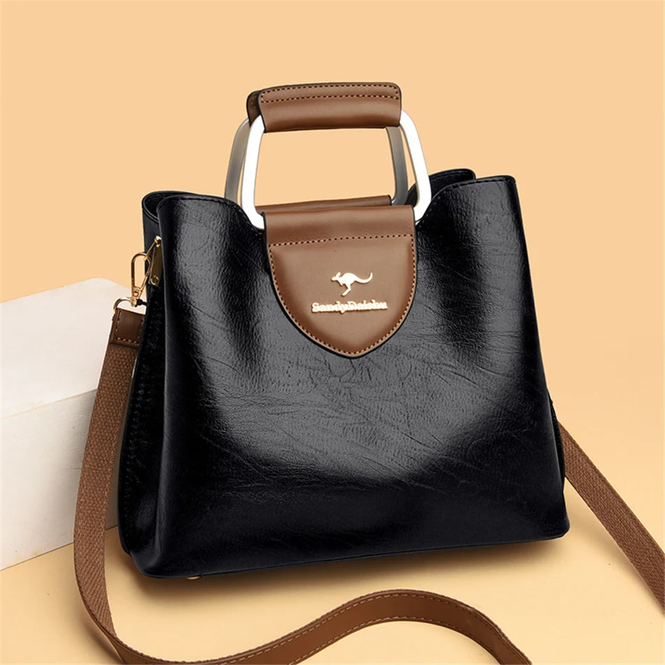 Step into timeless elegance with this Genuine Brand Leather Tote Bag, a luxury designer handbag crafted from high-quality leather. Perfect as a ladies crossbody or handbag, designed for women who appreciate quality