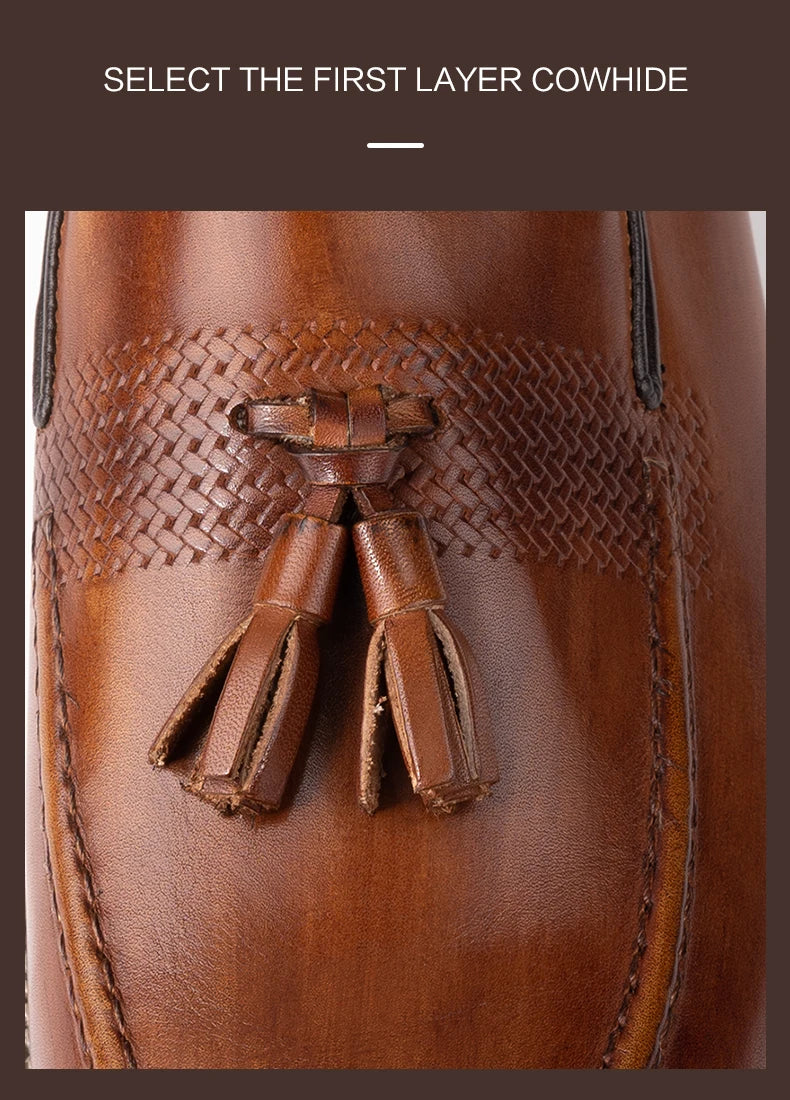 HollandLuxe Exclusive – British Style Tassel Loafers in Genuine Leather
	2.	Luxury Retro Leather Loafers – Breathable Slip-On Comfort
	3.	Collector’s Edition Men’s Tassel Loafers – Business & Casual Elegance
	4.	Pre