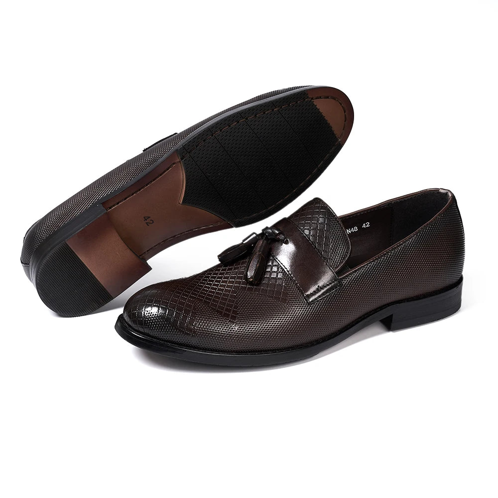 Boutique Premium Feel (for Exclusive Collection)
Italian Handmade Genuine Leather Tassel Loafers for Men – Luxury Slip-On Dress Shoes for Business, Weddings & Casual Elegance | HollandLuxeGlobal.com Exclusive
