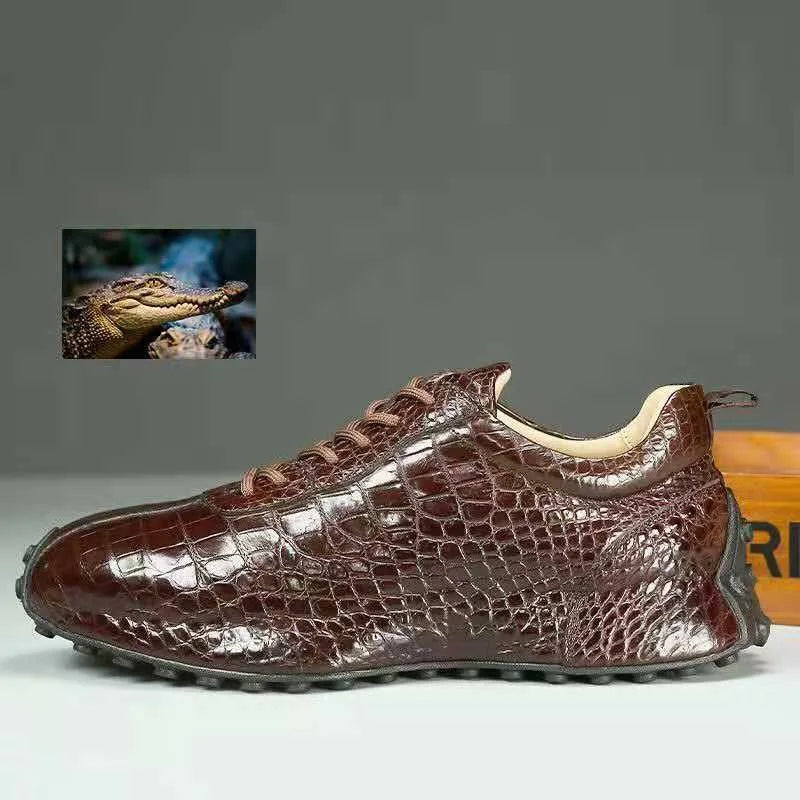 Boutique Premium Edition (for Exclusive Collection)
2025 Italian-Inspired Crocodile Belly Skin Men’s Sneakers – Genuine Leather Luxury Casual Shoes | HollandLuxeGlobal.com Exclusive