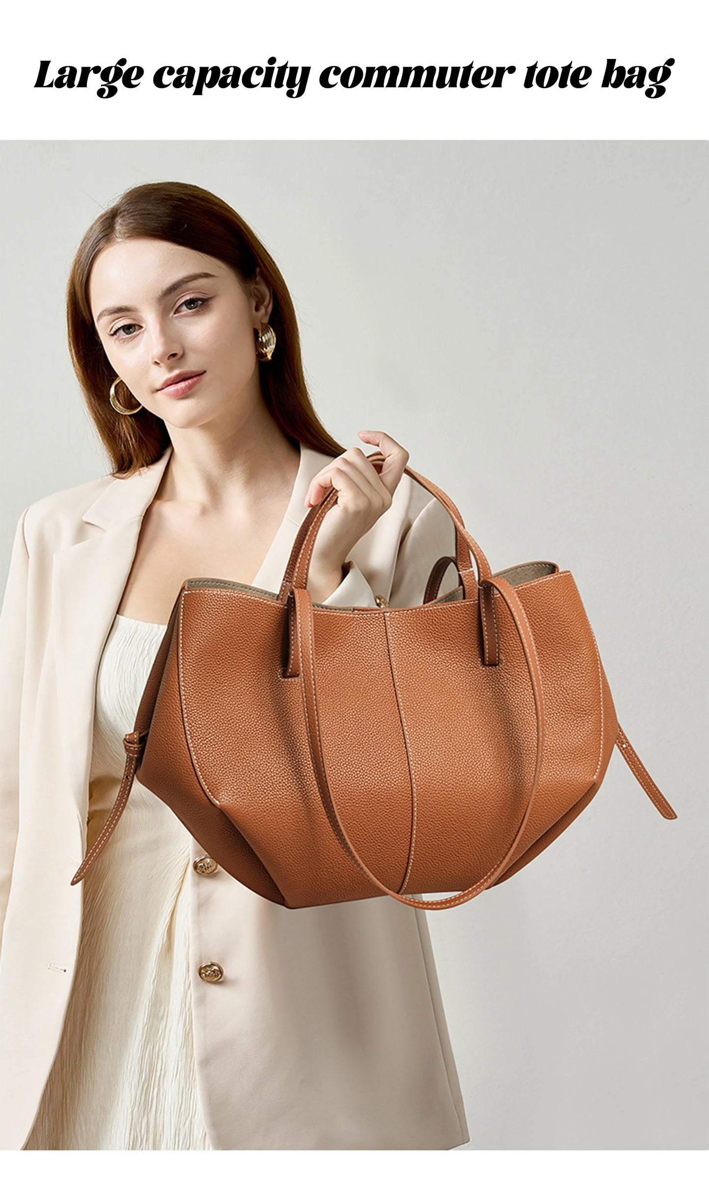Indulge in timeless elegance with this Luxury Cow Leather Tote Bag, a spacious designer handbag crafted for the modern woman. Stylish and versatile — perfect as a shoulder, hobo, or shopper bag for everyday sophistication.