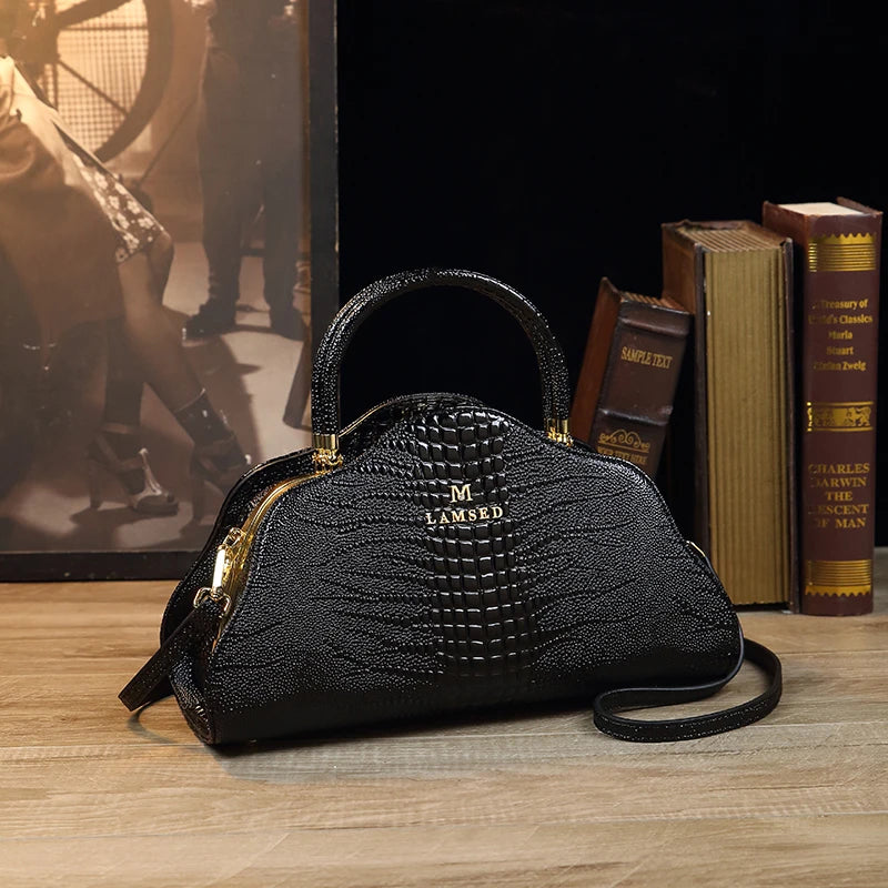 2022 Crocodile Leather Designer Handbag – Exquisite Genuine Leather Luxury Tote for Women | HollandLuxeGlobal.com Exclusive Collector’s Item