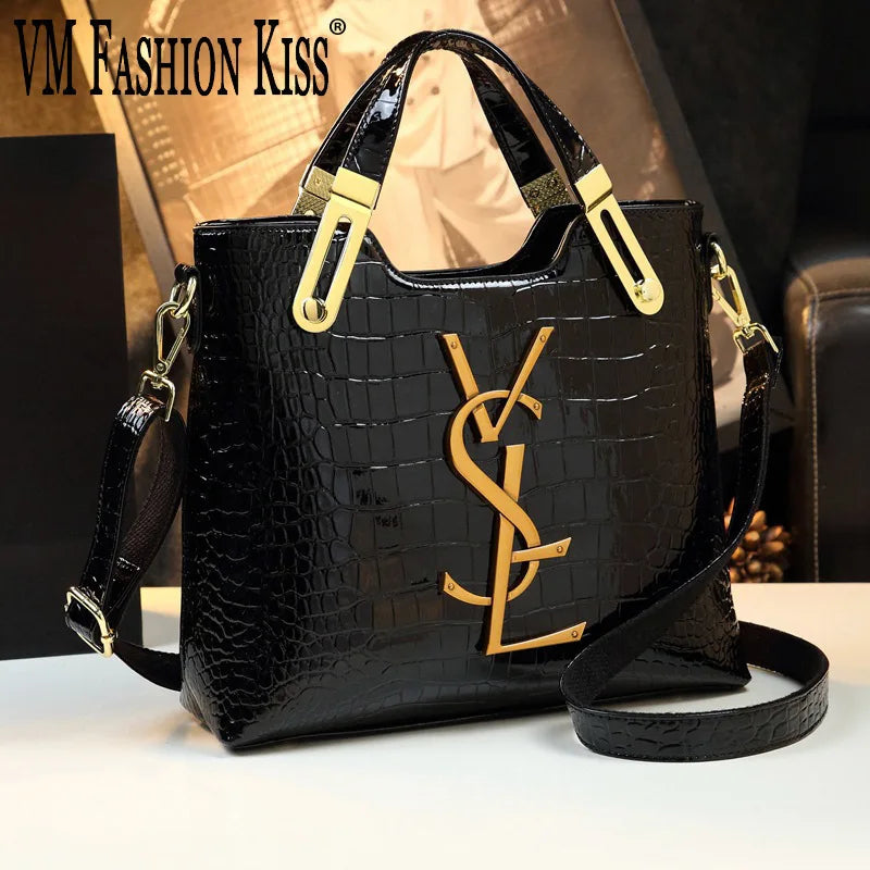 Add a touch of elegance to your style with this Women’s Crocodile Pattern Tote Bag, crafted from luxury microfiber leather in a stunning gradient color finish. Spacious, stylish, and versatile