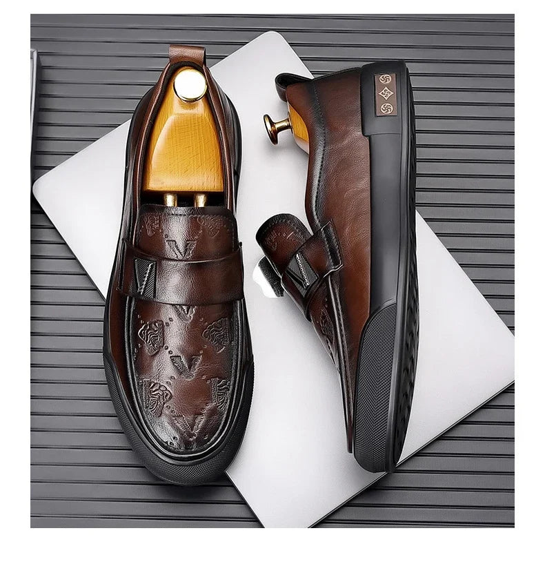 Designer British Style Men’s Luxury Leather Loafers | Soft Sole Fashion Casual & Dress Shoes for Spring and Summer | HollandLuxeGlobal.com Exclusive Collector’s Item