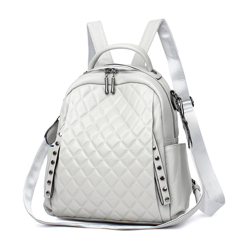Stay stylish and organized with this Luxury Designer Plaid Shoulder Bag & Backpack, crafted for women and teenage girls. Featuring a large-capacity design and elegant plaid pattern — perfect for school, travel, or daily use