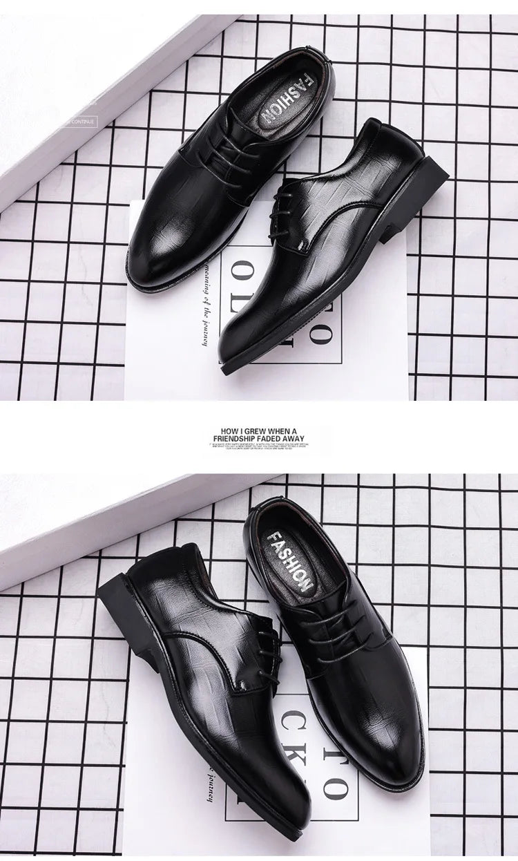 Luxury Men’s Genuine Leather Dress Shoes | Classic Pointed Toe Designer Formal Business & Party Footwear for Modern Gentlemen | HollandLuxeGlobal.com Exclusive Collector’s Item