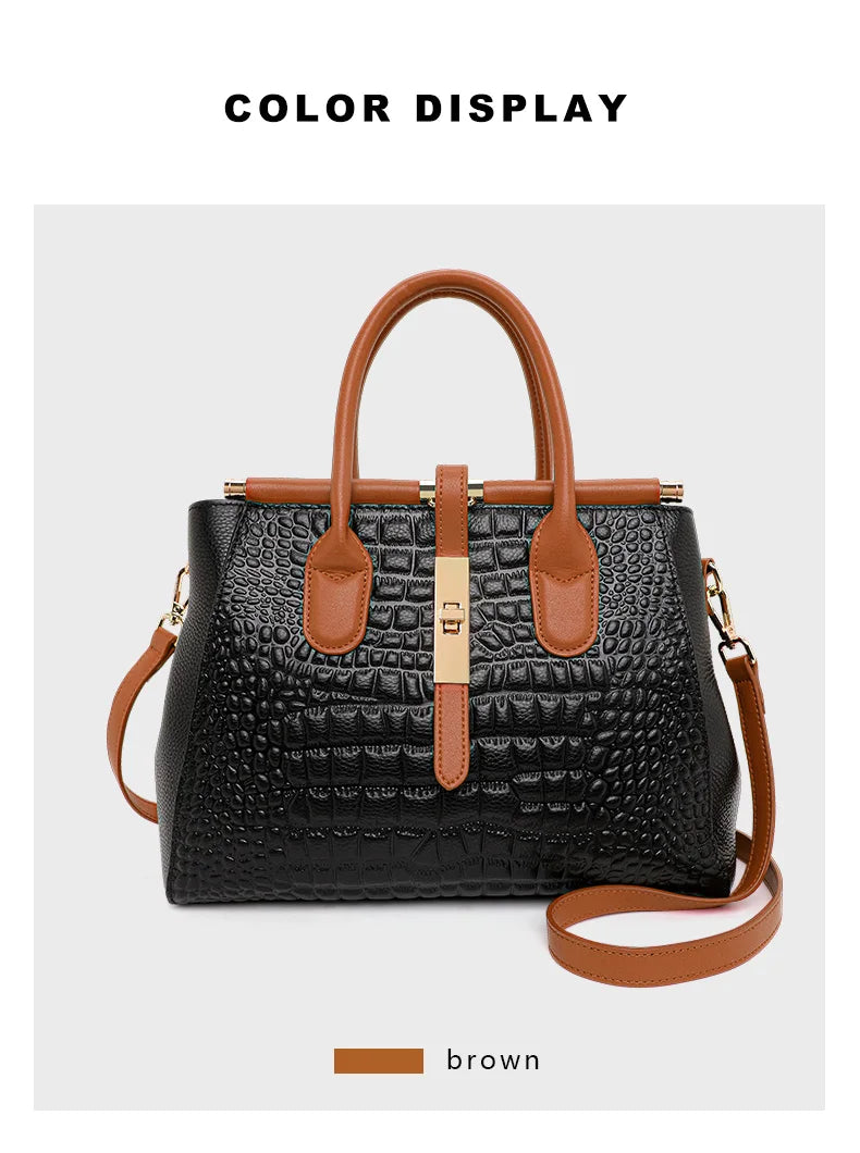 Elevate your everyday look with this New Crocodile Pattern Women’s Handbag, crafted from luxury cowhide leather. Fashionable, trendy, and spacious — the perfect commuter shoulder bag for modern women.

hollandluxeglobal.c