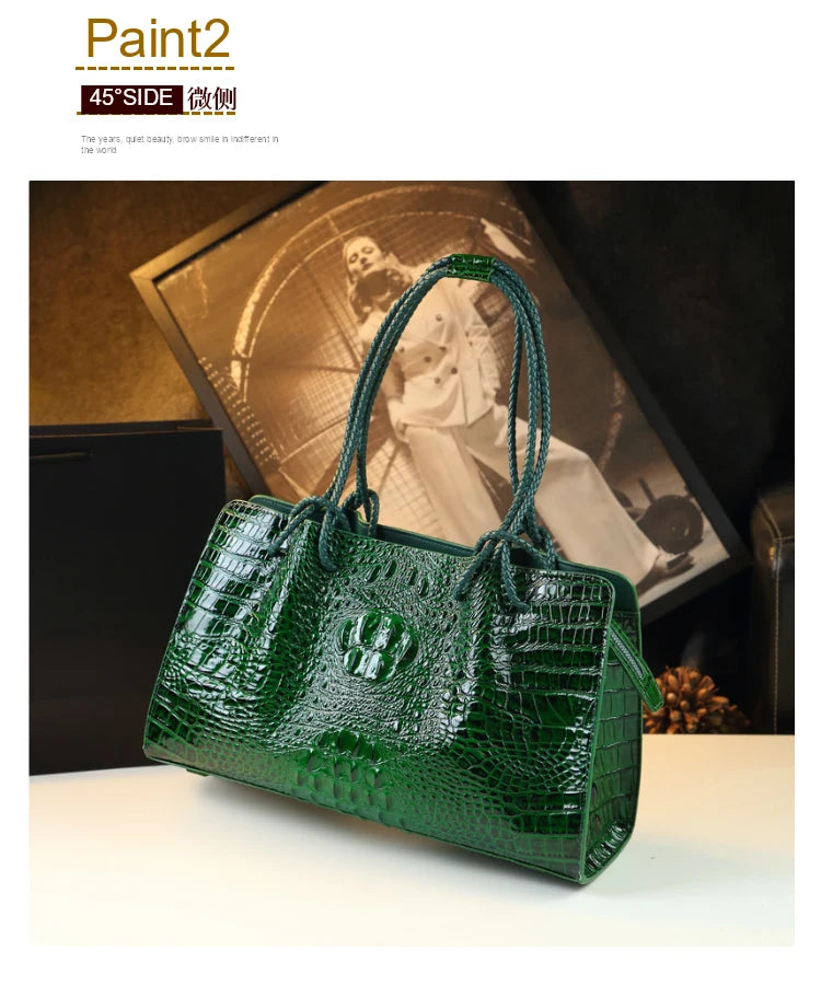 Boutique Premium Edition (for Exclusive Collection)
Red Crocodile Pattern Luxury Genuine Leather Tote Bag for Women – Designer Handbag for Travel & Daily Elegance | HollandLuxeGlobal.com Exclusive