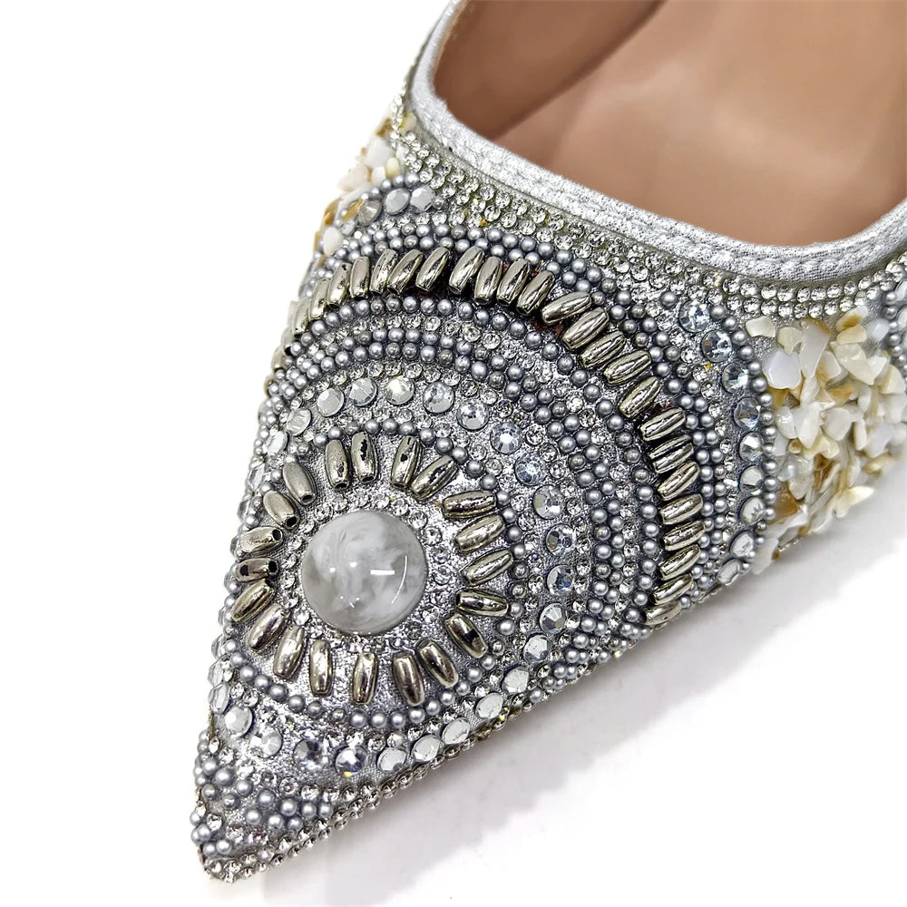 HollandLuxeGlobal.com Exclusive Premium Collectors Item – Elegant Italian Design Women’s Party Shoes with Matching Handbag, Stylish Heels & Bag Set for African Weddings & Special