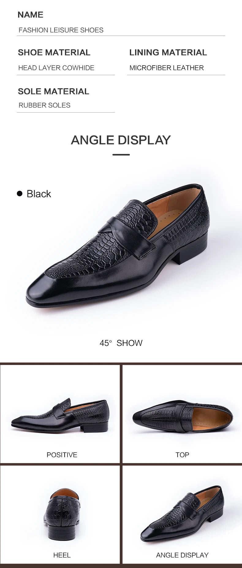 Genuine Leather British-Style Men’s Dress Shoes – Handmade Black Slip-On Pointed-Toe Formal and Casual Business Party Shoes with Refined Elegance and Classic Suit Versatility | HollandLuxeGlobal.com Exclusive Collector’