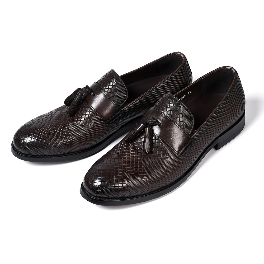 Boutique Premium Feel (for Exclusive Collection)
Italian Handmade Genuine Leather Tassel Loafers for Men – Luxury Slip-On Dress Shoes for Business, Weddings & Casual Elegance | HollandLuxeGlobal.com Exclusive
