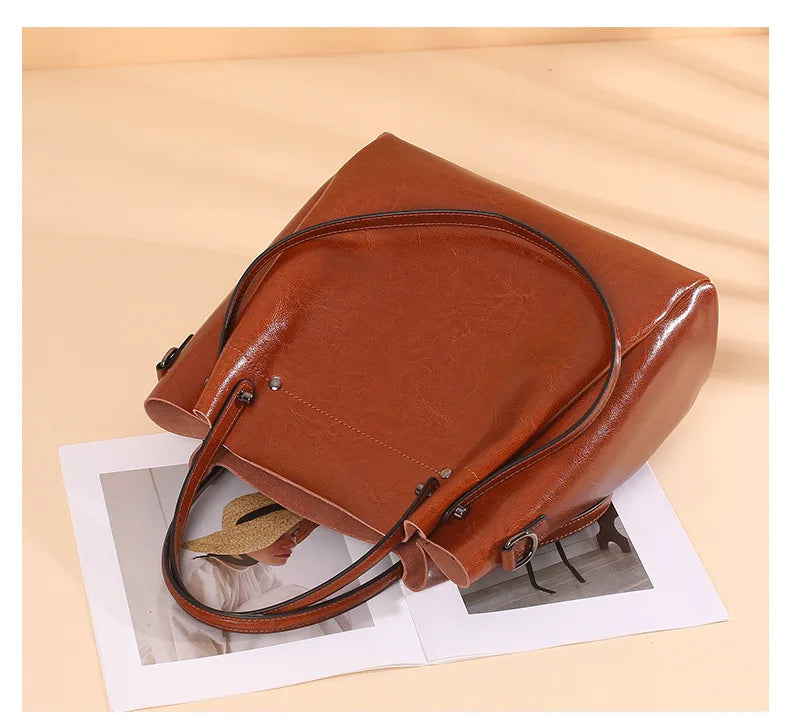 Boutique Premium Edition (for Exclusive Collection)
Luxury 100% Cowhide Leather Shoulder Bag for Women – Large-Capacity Tote & Crossbody Commuter Handbag | HollandLuxeGlobal.com Exclusive