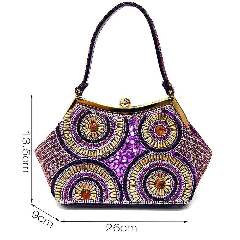 HollandLuxeGlobal.com Exclusive Premium Collectors Item – Elegant Italian Design Women’s Party Shoes with Matching Handbag, Stylish Heels & Bag Set for African Weddings & Special