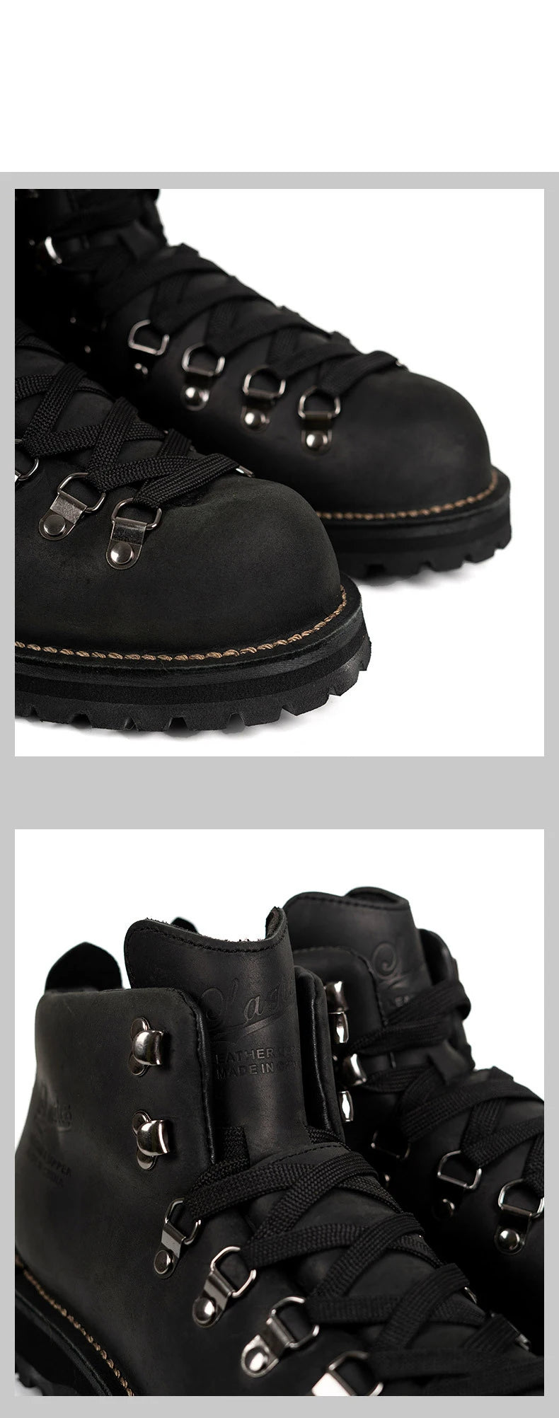 Vintage Men’s Leather Ankle Boots – Retro Mountaineering Lace-Up Outdoor & Casual Shoes | HollandLuxeGlobal.com Exclusive Collector’s Item